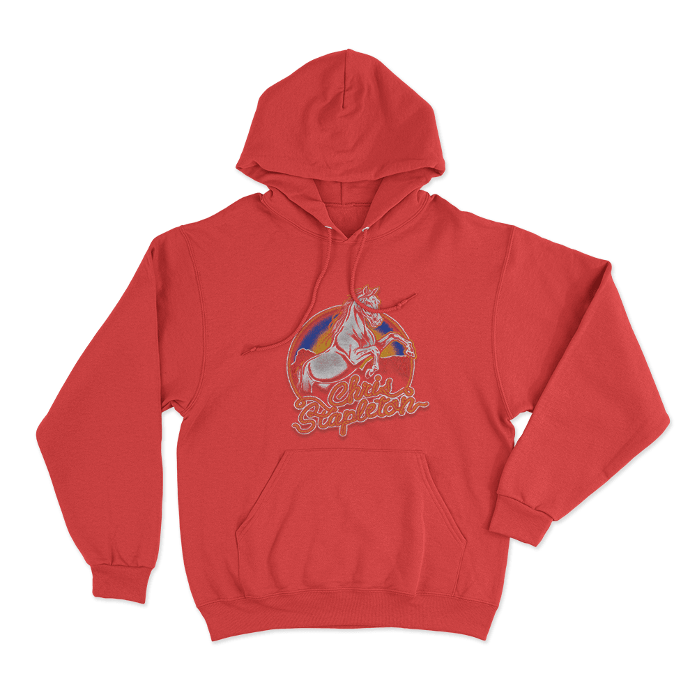 Chris Stapleton Horse Unisex Hoodie Red Chris Stapleton Horse Unisex Hoodie Red