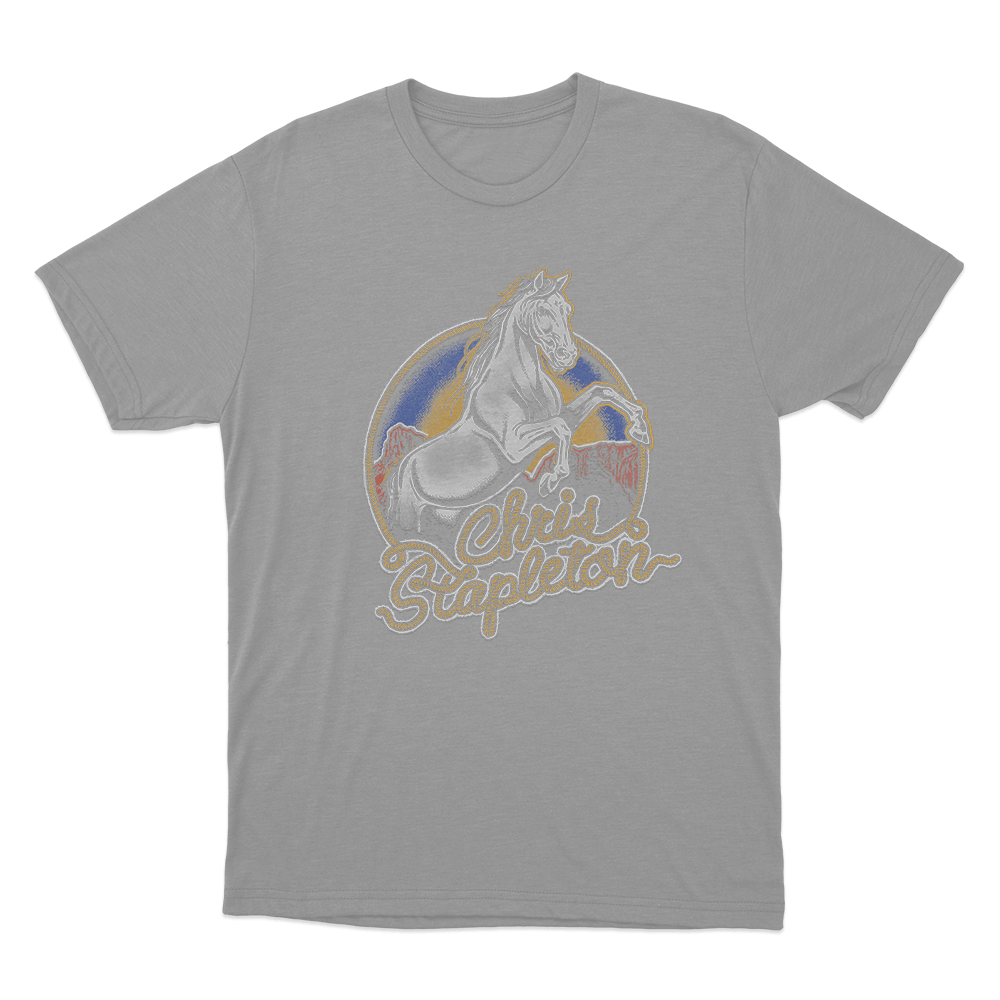 Chris Stapleton Horse Unisex T Shirt Grey Chris Stapleton Horse Unisex T Shirt Grey